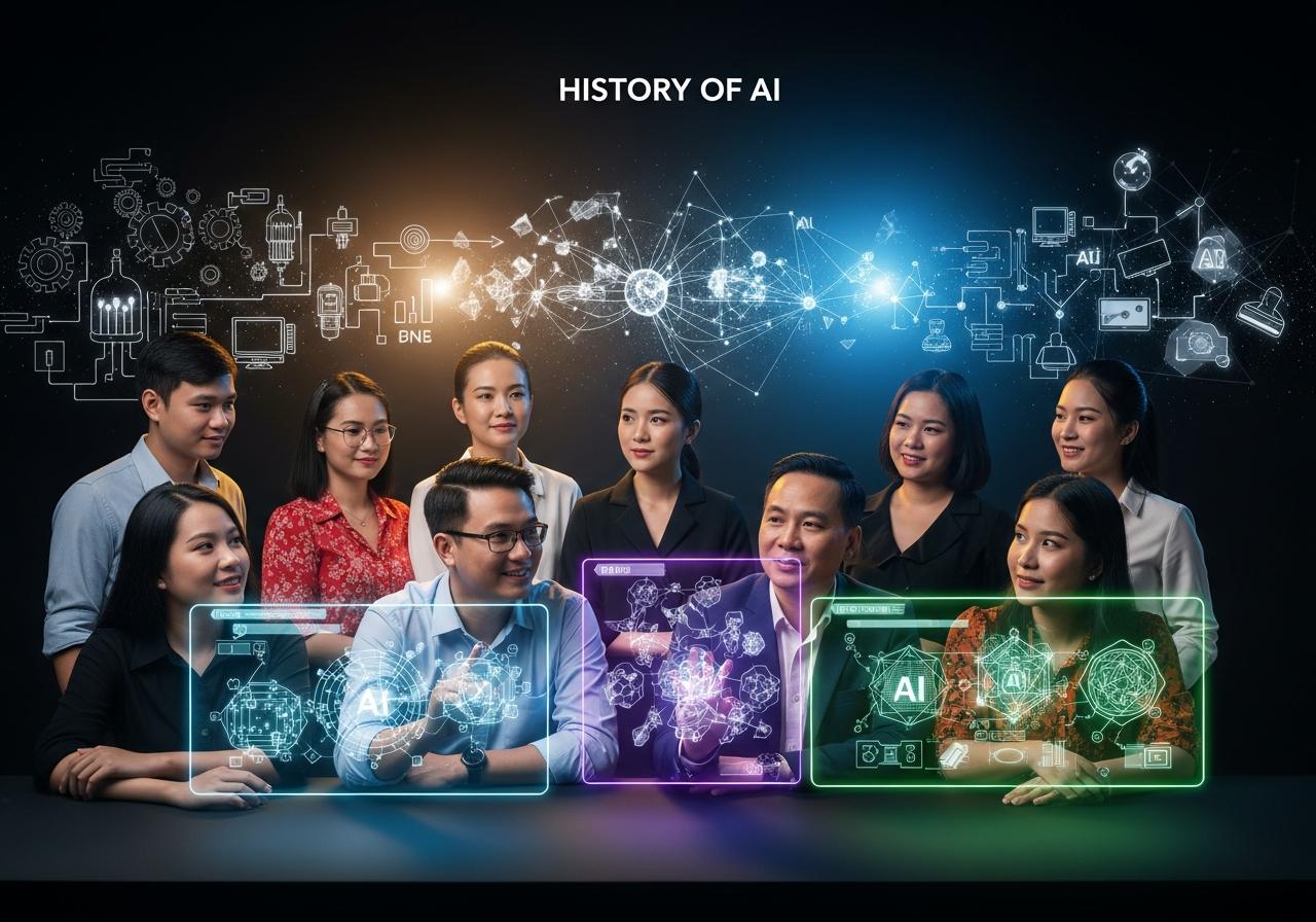 Lịch sử phát triển của AI: Hành trình từ ý tưởng đến thực tại